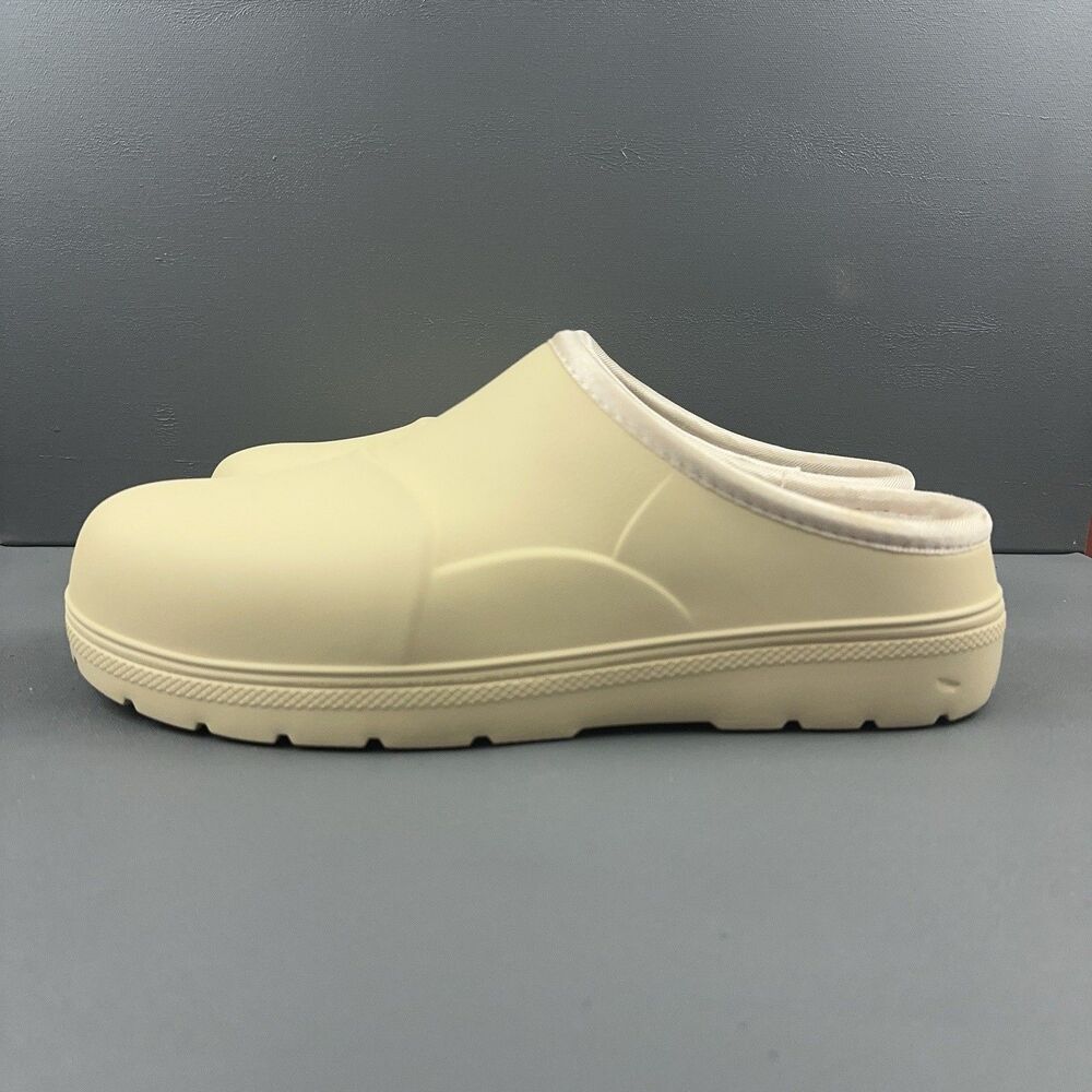 Fubuki Nozawa Clog Mens Size US 12 EU 45 Sand Beige Slipper Lined Shoes NEW